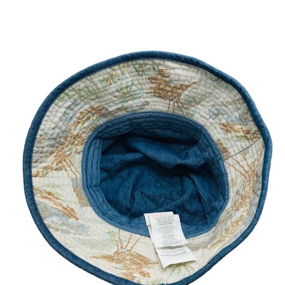 VTG Rip Curl Unisex Bucket Hat Palm Tree Beach Summer Hawaiian Sz Small Soft - Picture 5 of 8